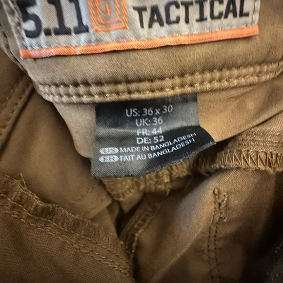 5.11 Men’s khaki tactical pants-lightly worn- 36x30-FREE SHIPPING!! - Picture 4 of 4